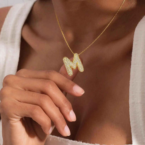Collezione IN.CISO  ✔ AURA   Collana con Iniziale in Zirconi