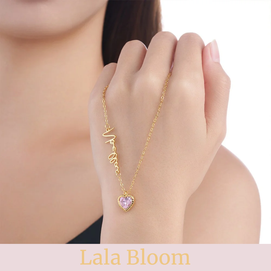 Collezione IN.CISO  ✔ LUCE   Collana con Nome Inciso e Pietra del Mese