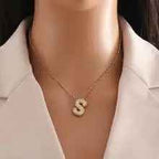 Collezione IN.CISO  ✔ AURA   Collana con Iniziale in Zirconi