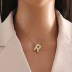 Collezione IN.CISO  ✔ AURA   Collana con Iniziale in Zirconi